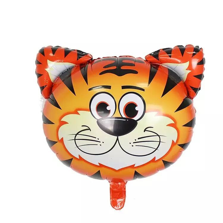 Set 5 Baloane din Folie Metalizata, Figurine Animale Domestice pentru Petrecere, Compatibile cu Aer sau Heliu, include Pai Umflare, Multicolor, 30 cm