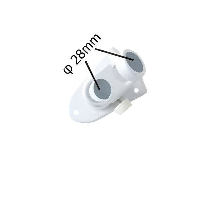 Baza Suport Steag, Suport Fixare Stâlp Flagpole, Aliaj Rezistent la Intemperii, Utilizare Interior și Exterior, Diametru 2.8 cm, Albă