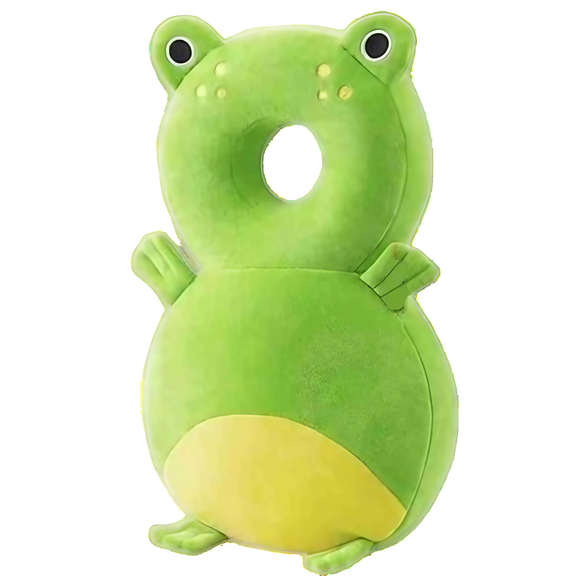 Perna Protectie Cap Bebelusi Tip Rucsac, Tetiera Antireflux pentru Mers si Joaca, Bretele Ajustabile, Plus Moale, Model Broscuta, Verde, 33x6x19 cm