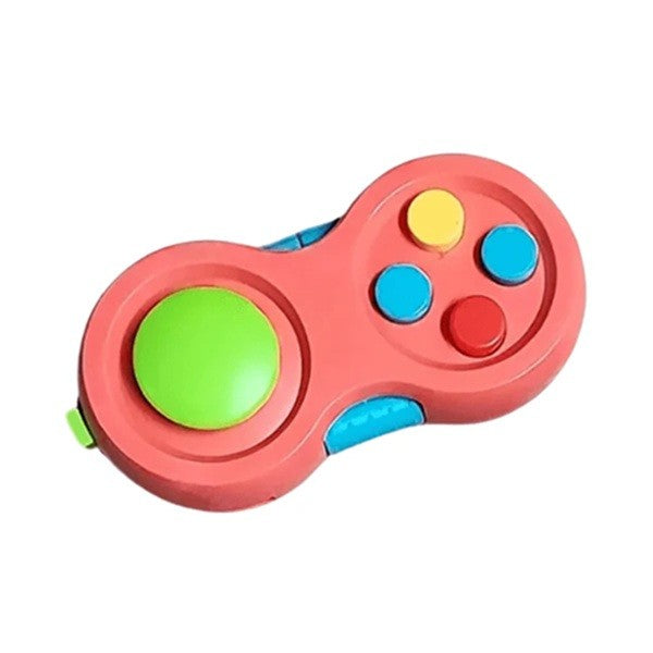 Jucarie Antistres Fidget Pad, Functii Multiple Interactive, Plastic Ecologic, 5.5 x 3.5 x 11 cm, Roz