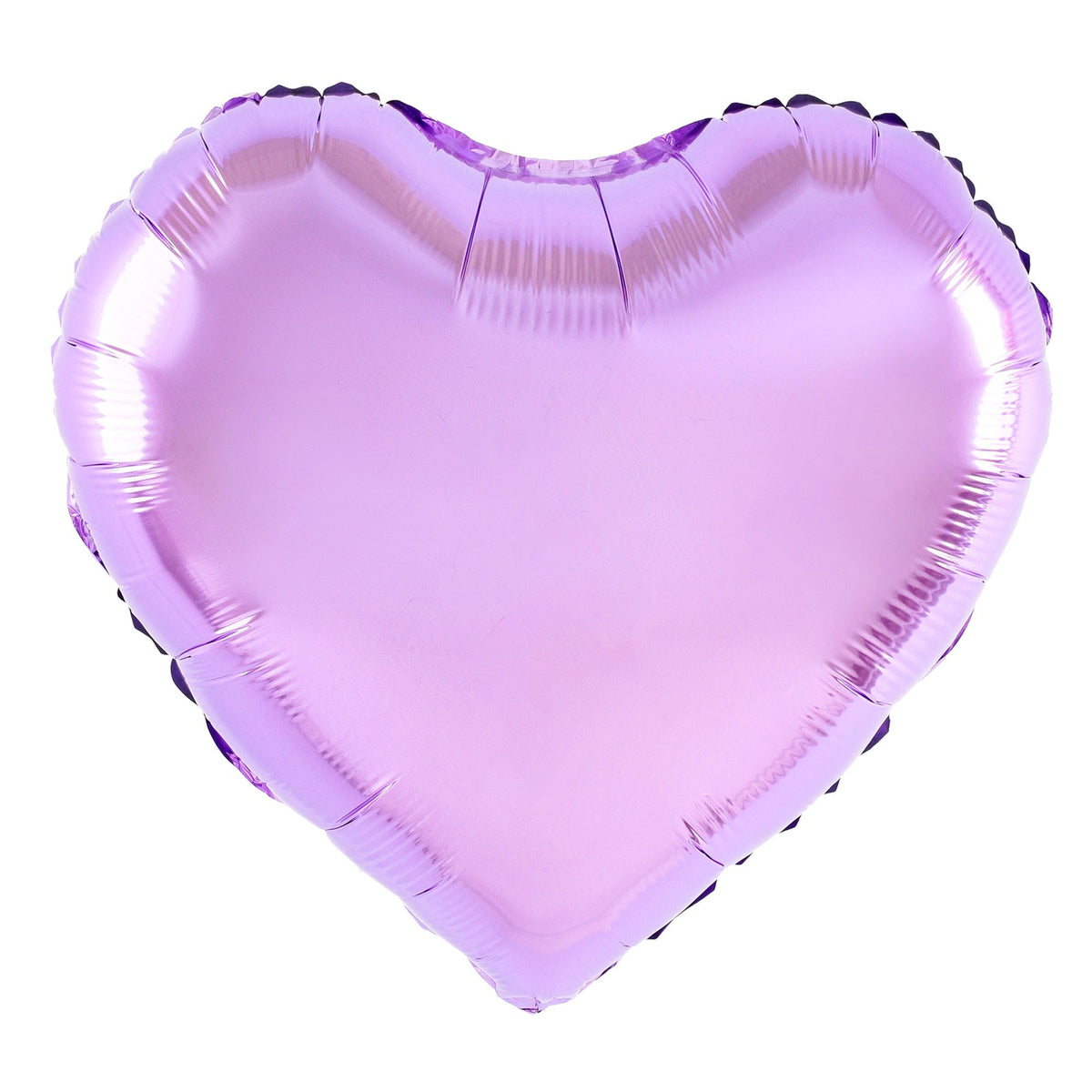 Balon din Folie Metalizata Inima, Figurina Tematica Iubire, Compatibil Aer si Heliu, Pai de Umflare Inclus, Mov Deschis, 40 cm