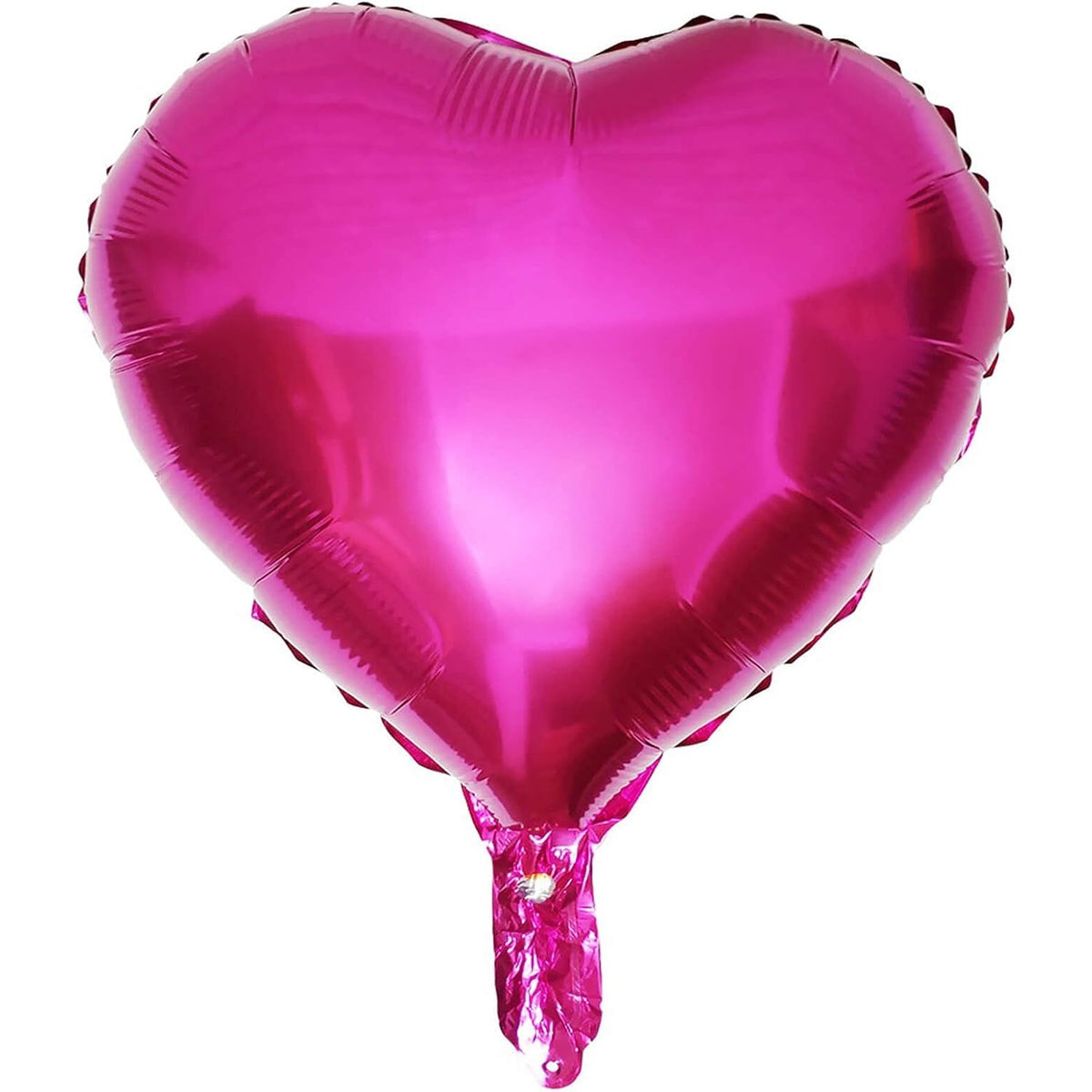 Balon din Folie Metalizata Inima, Figurina Decorativa Tematica Iubire, Umflare Aer sau Heliu, include Pai, 40 cm, Roz