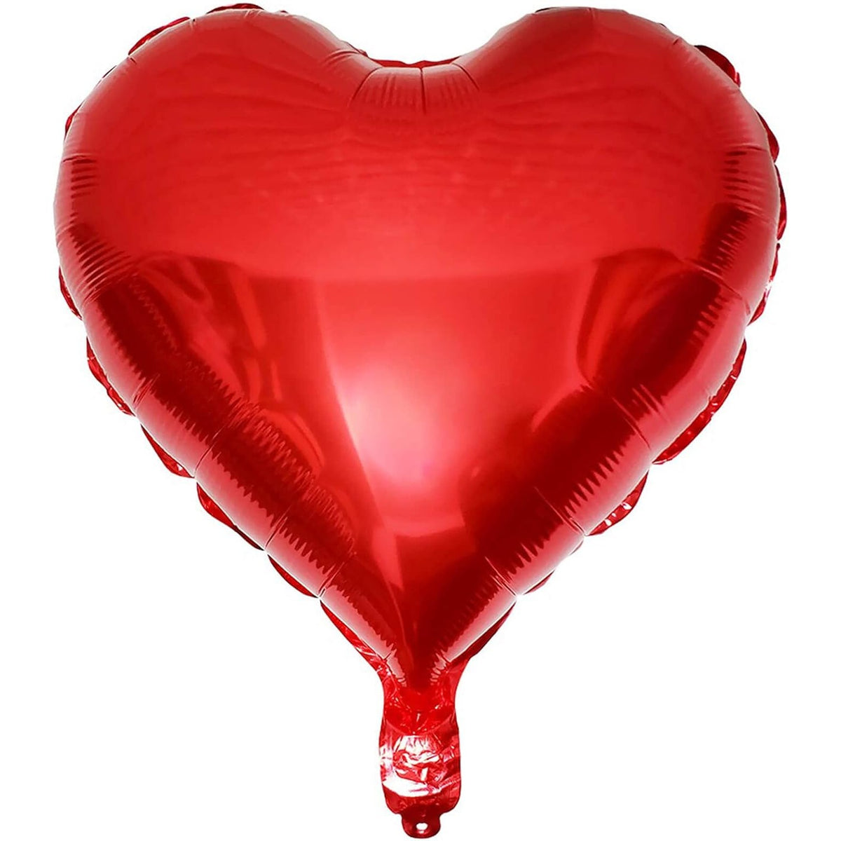Balon din Folie Metalizata Inima, Figurina Tematica Iubire, Rezistent la Aer si Heliu, Include Pai Umflare, Rosu, 40 cm