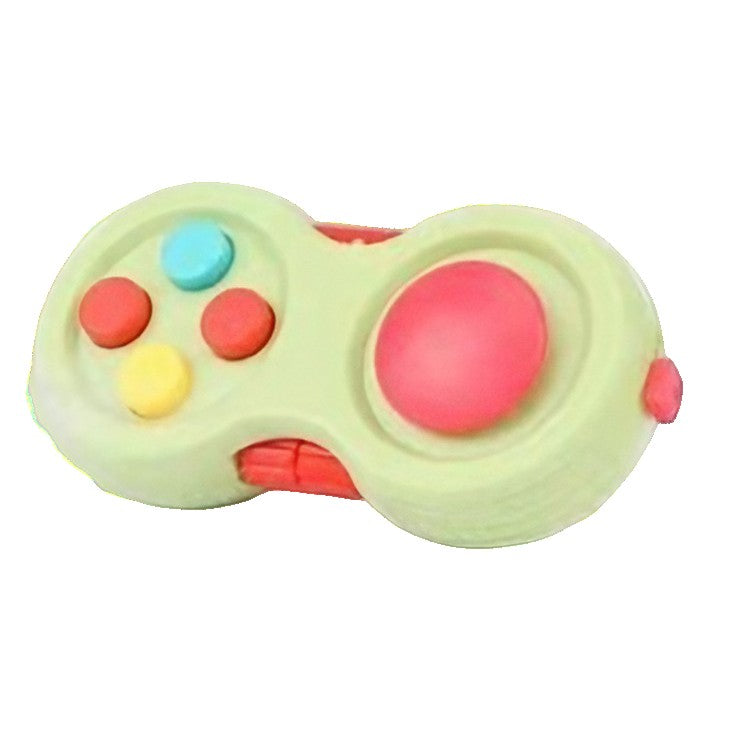 Jucarie Interactiva Antistres Fidget Pad, Functii Multiple, Plastic Ecologic, 5.5 x 3.5 x 11 cm, Verde, +3 Ani