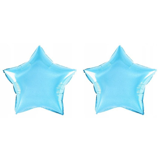 Balon din Folie Metalizata in Forma de Stea, Decoratiune Petrecere si Aniversare, Material Aluminiu, Umflare Aer sau Heliu, include Pai, 40 cm, Bleu