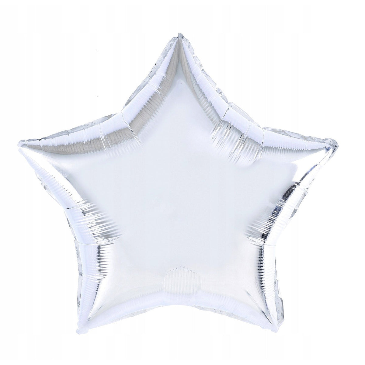 Balon din Folie Metalizata in Forma de Stea, Figurina Decorativa pentru Petreceri si Aniversari, Compatibil Aer sau Heliu, Include Pai de Umflare, 40 cm, Argintiu
