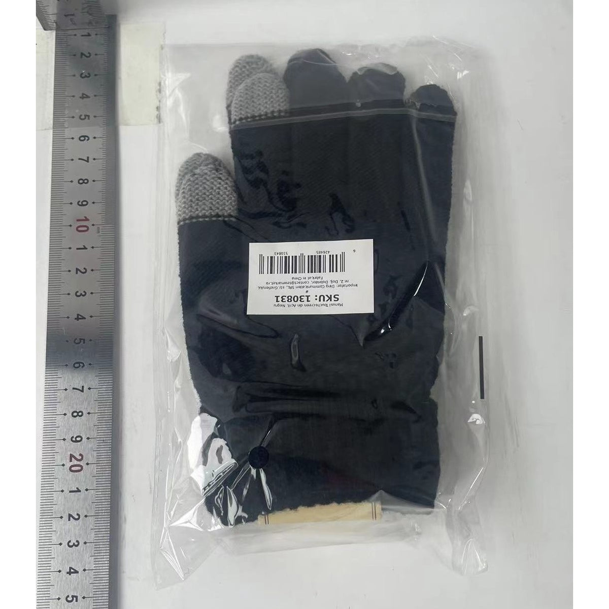 Manusi de Dama pentru Iarna, Functie Touchscreen si Ecran Tactil, Interior Catifelat Dublu Ingrosat, Acril Tricotat, Manseta Elastica, Marime Universala, Negru