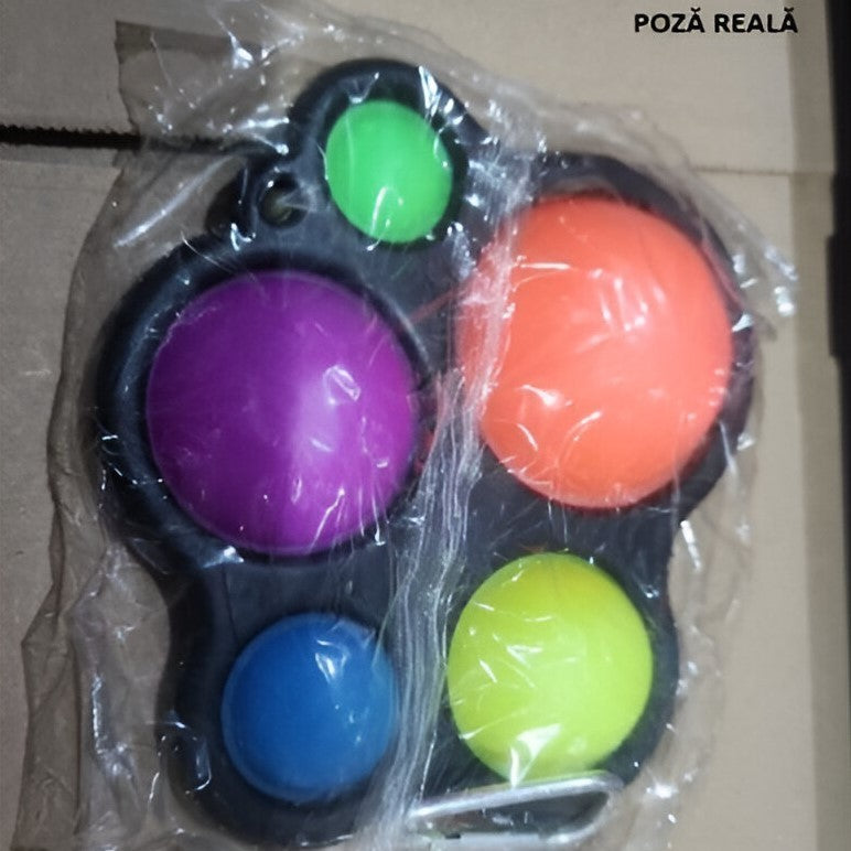Jucarie Antistres Simple Dimple, Senzoriala Pentru Concentrare, Silicon Și Plastic ABS, Negru