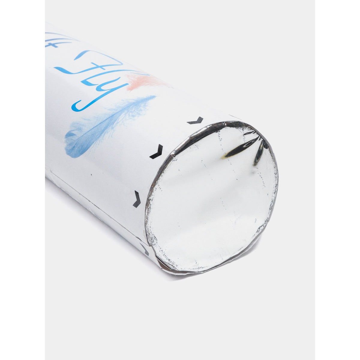 Make It Fly Tub Confetti, Tun Aer Comprimat cu Pene Rosii, Lansator Artificii Petrecere, Carton, 27 cm, Rosu