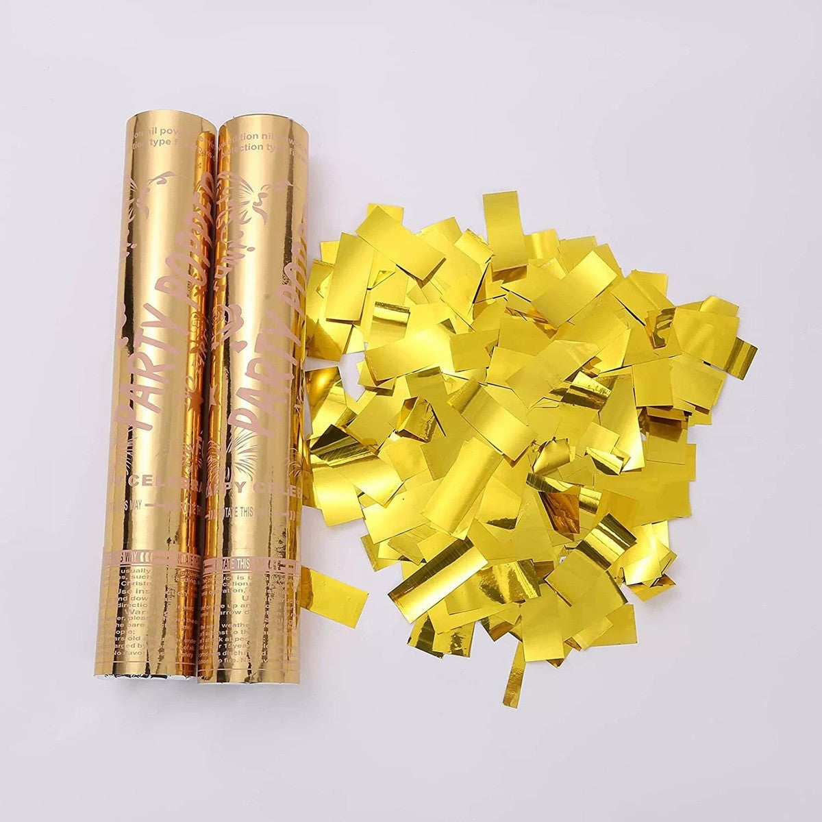 Tun Confetti Petrecere, Efect Spectaculos, Hartie Biodegradabila, 30 cm, Auriu