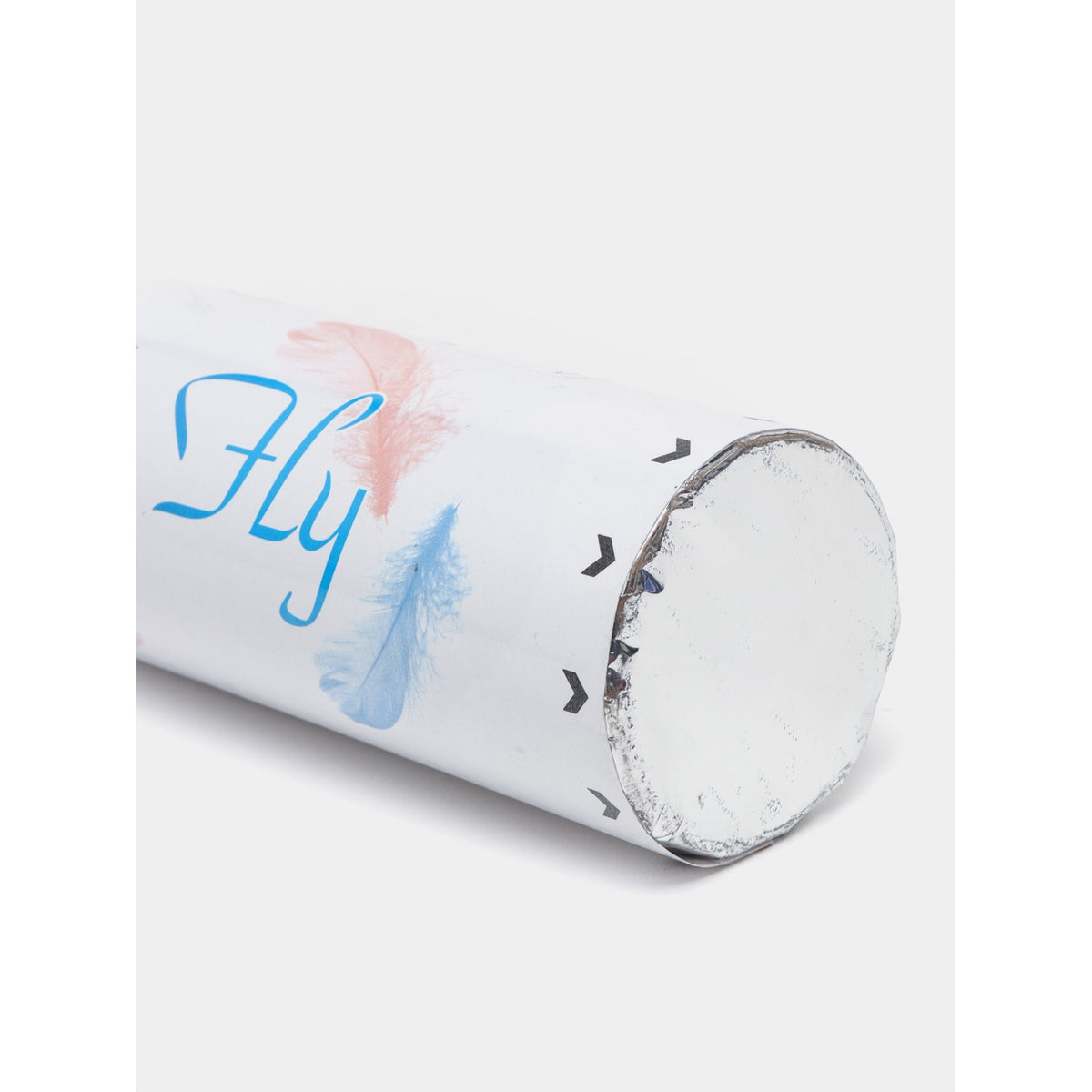 Make It Fly, Tub Confetti Cu Pene, Tun Lansator Efect Spectaculos Nunta Si Petreceri, Carton, 27 cm, Alb