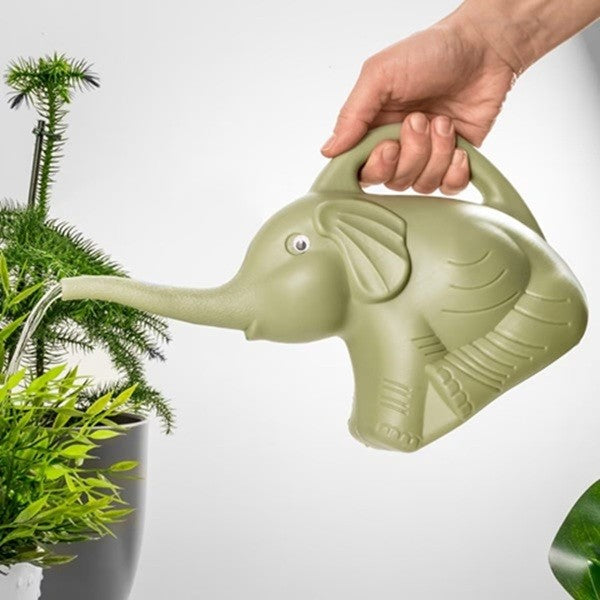 Stropitoare pentru Copii, Model Elefant cu Maner Ergonomic, Plastic Rezistent pentru Gradinarit si Joaca, 1500 mL, 19.5x17x11.8 cm, Verde