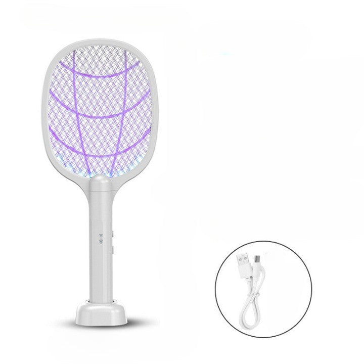 Lampa Electrica Impotriva Tantarilor, Dispozitiv Anti-Insecte cu Lumina UV, Reincarcabila prin USB, Silentioasa, Grilaj din Aluminiu, 42.5 x 18 x 7.5 cm, Alb