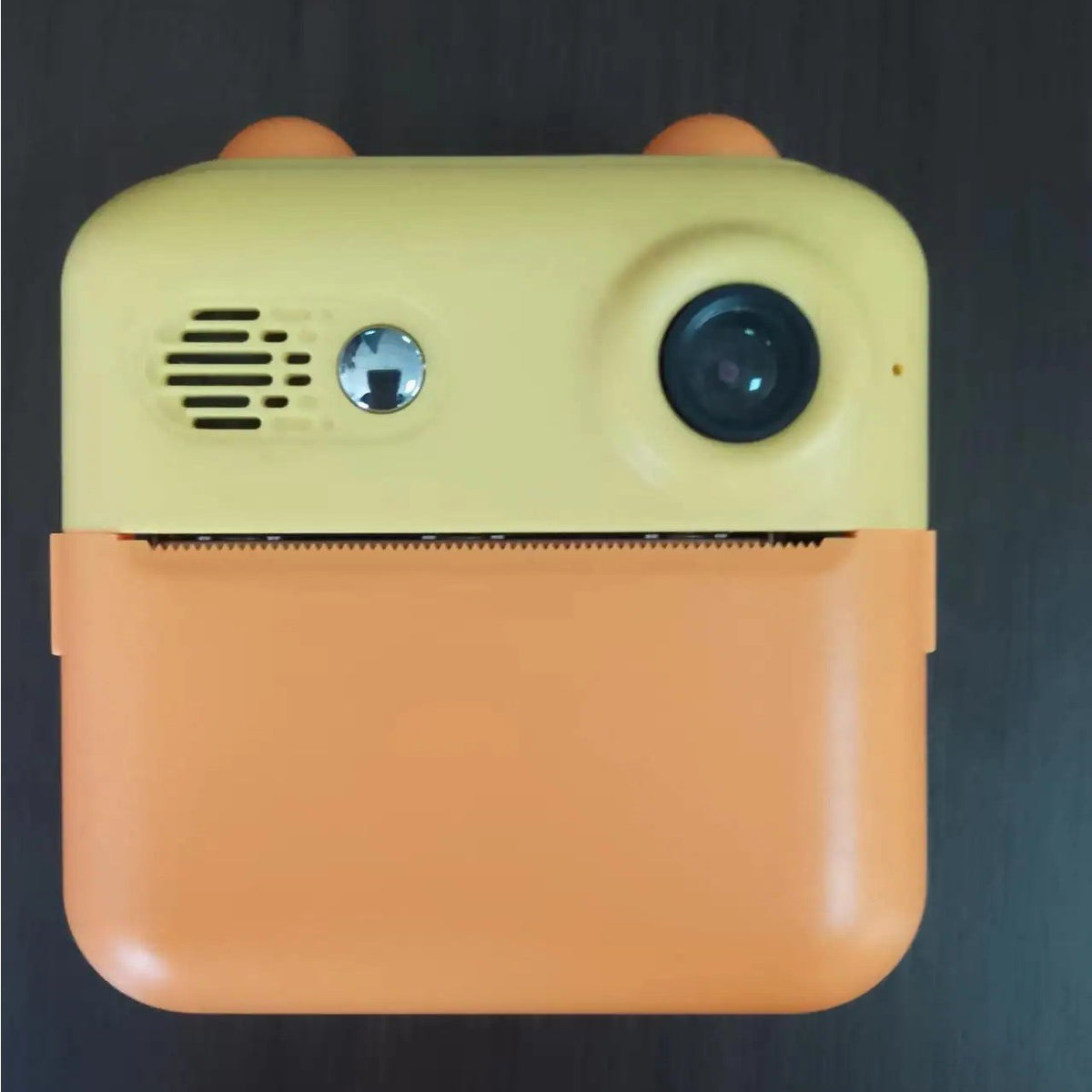 Camera Foto Instantanee pentru Copii, Functie Printare Termica, Bluetooth App, Video HD 1080p, Ecran 2.4 Inch, Acumulator 1200 mAh, ABS, Model Iepuras, Portocaliu