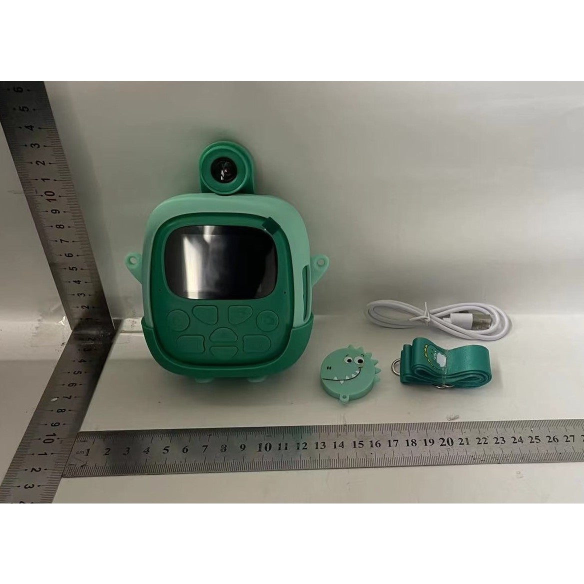 Cameră Instantanee Foto pentru Copii, Imprimare Termică, Rezoluție 24 MP, Video HD 1080p, Ecran 2.4 Inch, Bluetooth, Conector USB-C, Acumulator 1200 mAh, Material ABS, Model Iepuraș, Verde