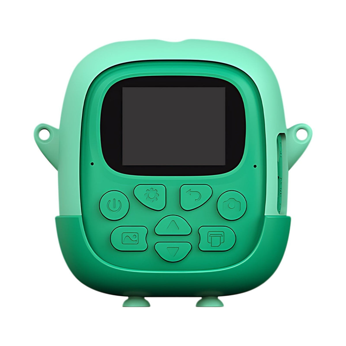 Cameră Instantanee Foto pentru Copii, Imprimare Termică, Rezoluție 24 MP, Video HD 1080p, Ecran 2.4 Inch, Bluetooth, Conector USB-C, Acumulator 1200 mAh, Material ABS, Model Iepuraș, Verde