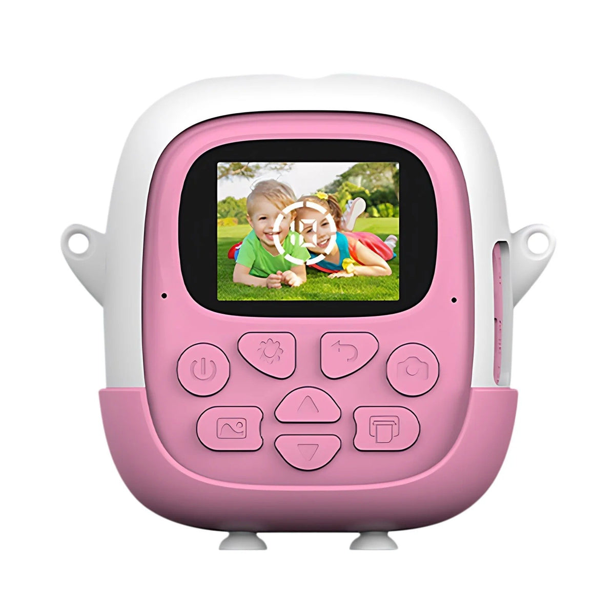 Camera Instantanee pentru Copii cu Functie de Printare Termica, Foto 24MP, Video 1080p, Bluetooth, Selfie, ABS, Model Iepure, Roz