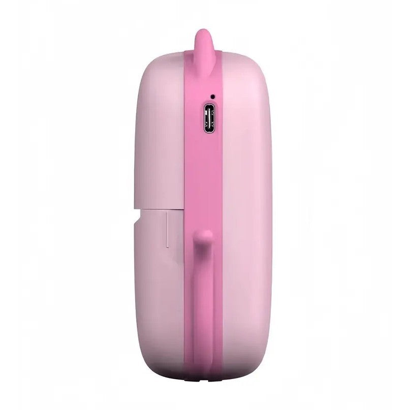 Mini Imprimanta Foto Portabila, Tehnologie Termica Fara Cerneala, Conectare Bluetooth, Rezolutie 200 DPI, Incarcare USB, Design Pisicuta, ABS, Roz