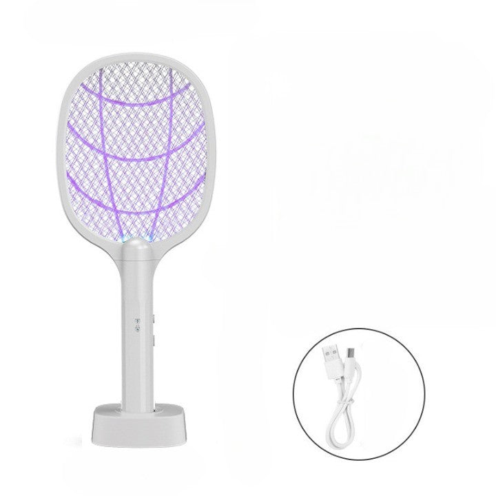 Lampa Electrica Impotriva Tantarilor si Insectelor, Dispozitiv Anti-Tantari cu Lumina UV, Reincarcabila prin USB, Silentioasa, Plasa din Aluminiu, Alba, 43 x 18 x 9.2 cm