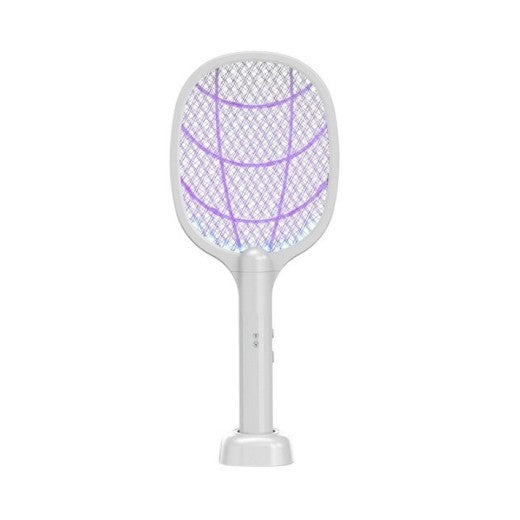 Lampa Electrica Impotriva Tantarilor si Insectelor, Dispozitiv Anti-Tantari cu Lumina UV, Reincarcabila prin USB, Silentioasa, Plasa din Aluminiu, Alba, 43 x 18 x 9.2 cm