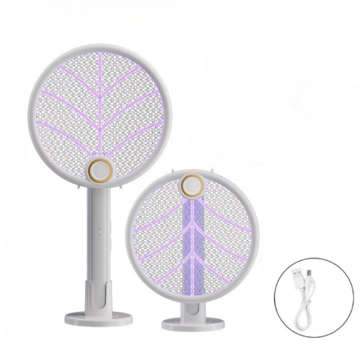 Lampa Electrica Impotriva Tantarilor si Insectelor, Dispozitiv Anti-Tantari cu Lumina UV, Reincarcabila USB, Plasa din Aluminiu, Silentioasa, 42.5 x 22 x 10.5 cm, Alb