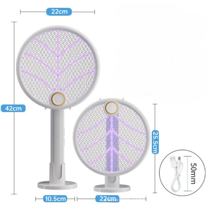 Lampa Electrica Impotriva Tantarilor si Insectelor, Dispozitiv Anti-Tantari cu Lumina UV, Reincarcabila USB, Plasa din Aluminiu, Silentioasa, 42.5 x 22 x 10.5 cm, Alb