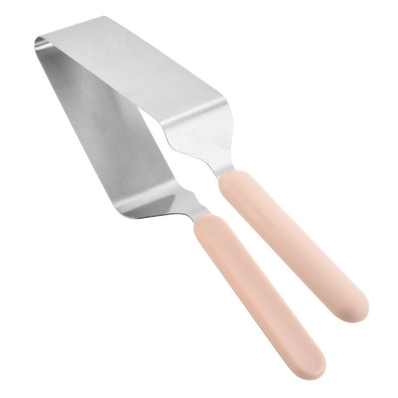 Paletă pentru Tăiat și Servit Prăjituri, Divizor Triunghiular Tort, Oțel Inoxidabil, Mâner Ergonomic, 27 x 12 cm, Roz