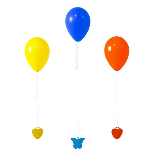 Set 4 Greutati pentru Baloane cu Heliu, Accesorii Stabilizare Decoratiuni Petrecere, Plastic, Forma Fluture, 30 g, Multicolor