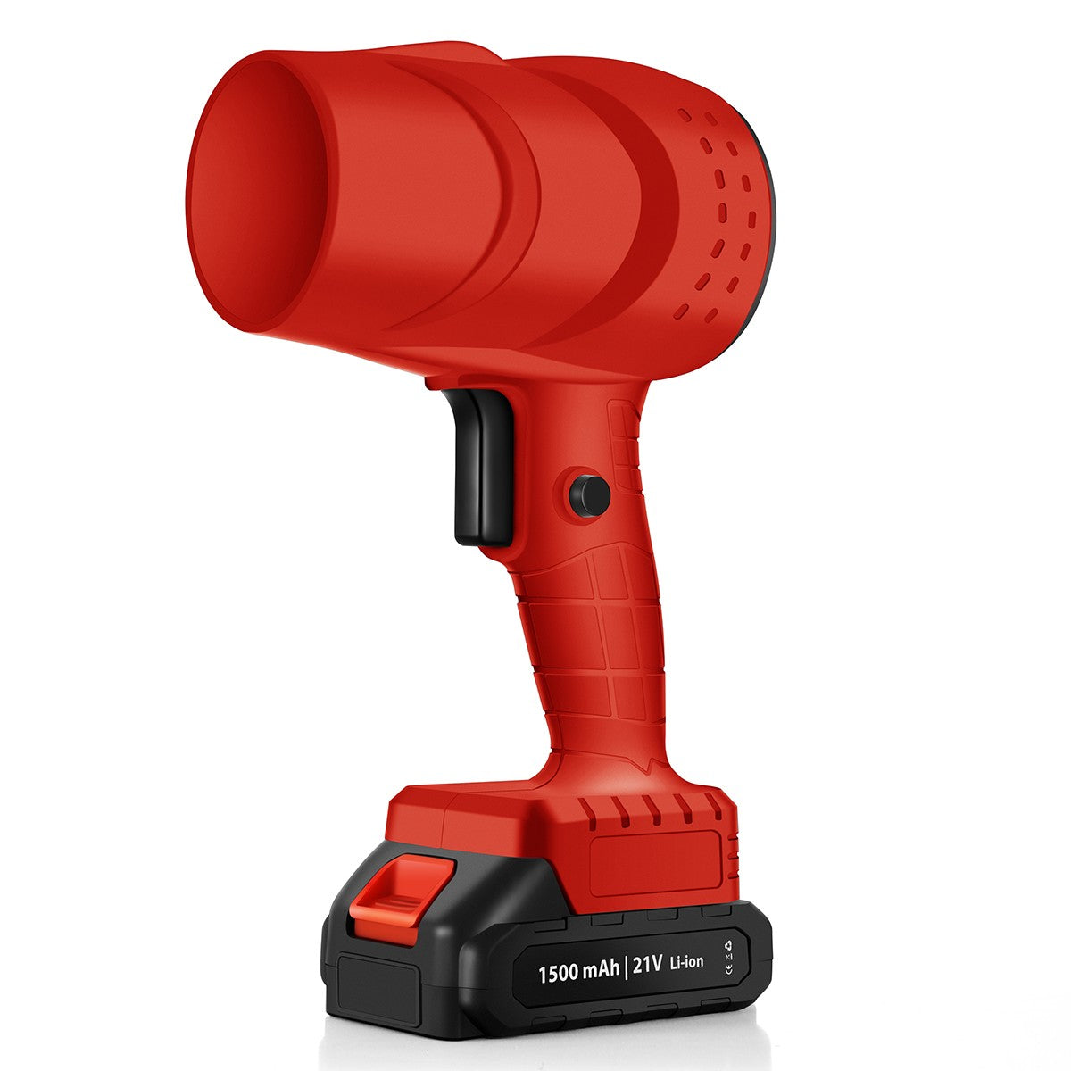 Suflanta de Aer Multifunctionala Portabila, Motor 25000 RPM, pentru Gratar, Auto si Gradina, Design Compact Ergonomic, 21V, include 2 Acumulatori 1500 mAh si Incarcator, Rosu