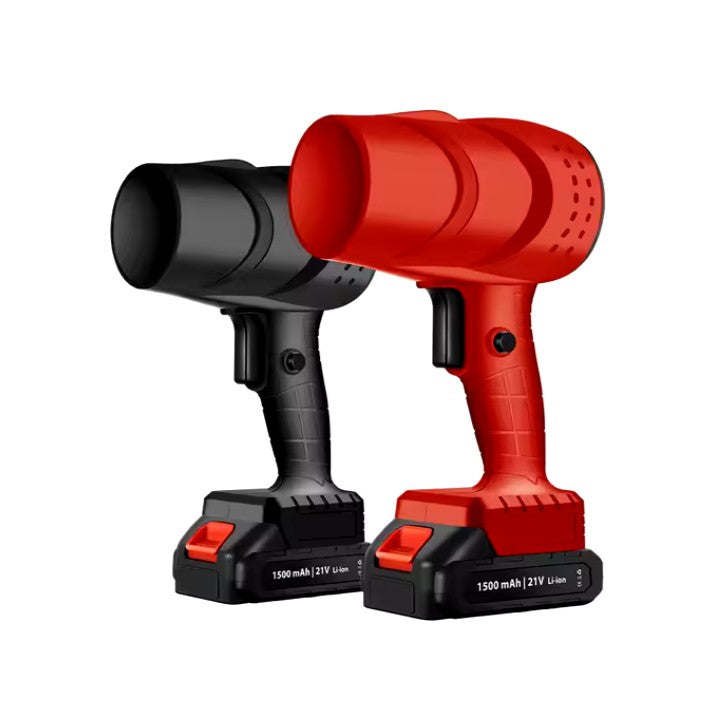 Suflanta de Aer Multifunctionala Portabila, Motor 25000 RPM, pentru Gratar, Auto si Gradina, Design Compact Ergonomic, 21V, include 2 Acumulatori 1500 mAh si Incarcator, Rosu