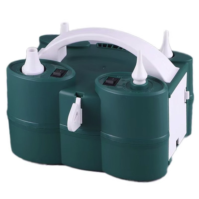 Pompă Electrică de Umflat Baloane, Două Duze de Umflare Rapidă, Putere 600W, Tensiune 220V, Accesorii Petreceri, Verde/Roz