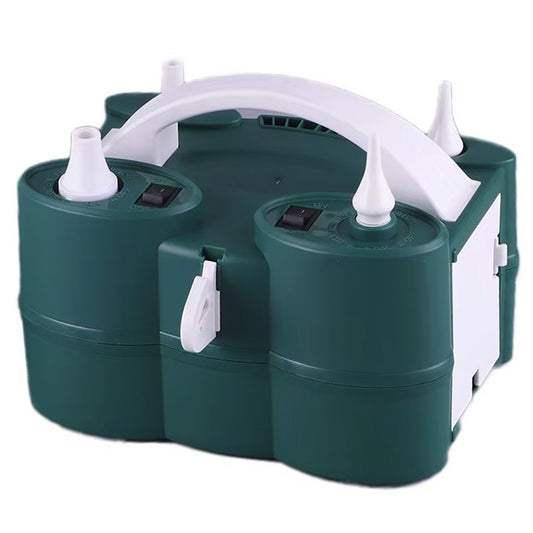 Pompă Electrică de Umflat Baloane, Compresor cu Două Orificii de Umflare și Accesorii, Putere 600W, Alimentare 220V, Verde