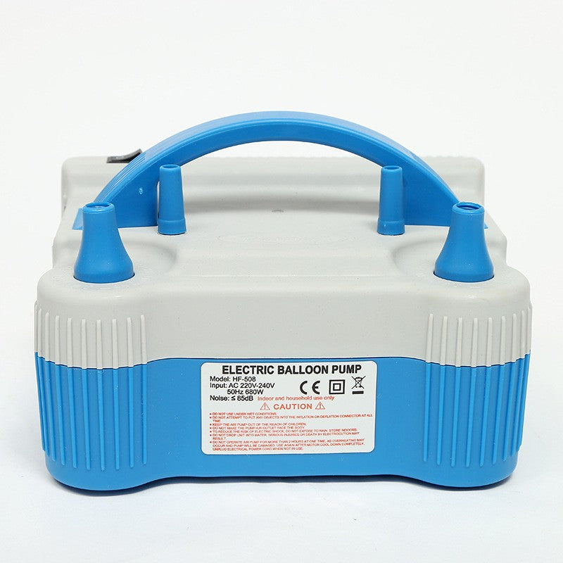 Pompa Electrica de Umflat Baloane, Doua Iesiri de Aer, Putere 700W, Portabila, Tensiune 220V, ABS, Albastru-Gri