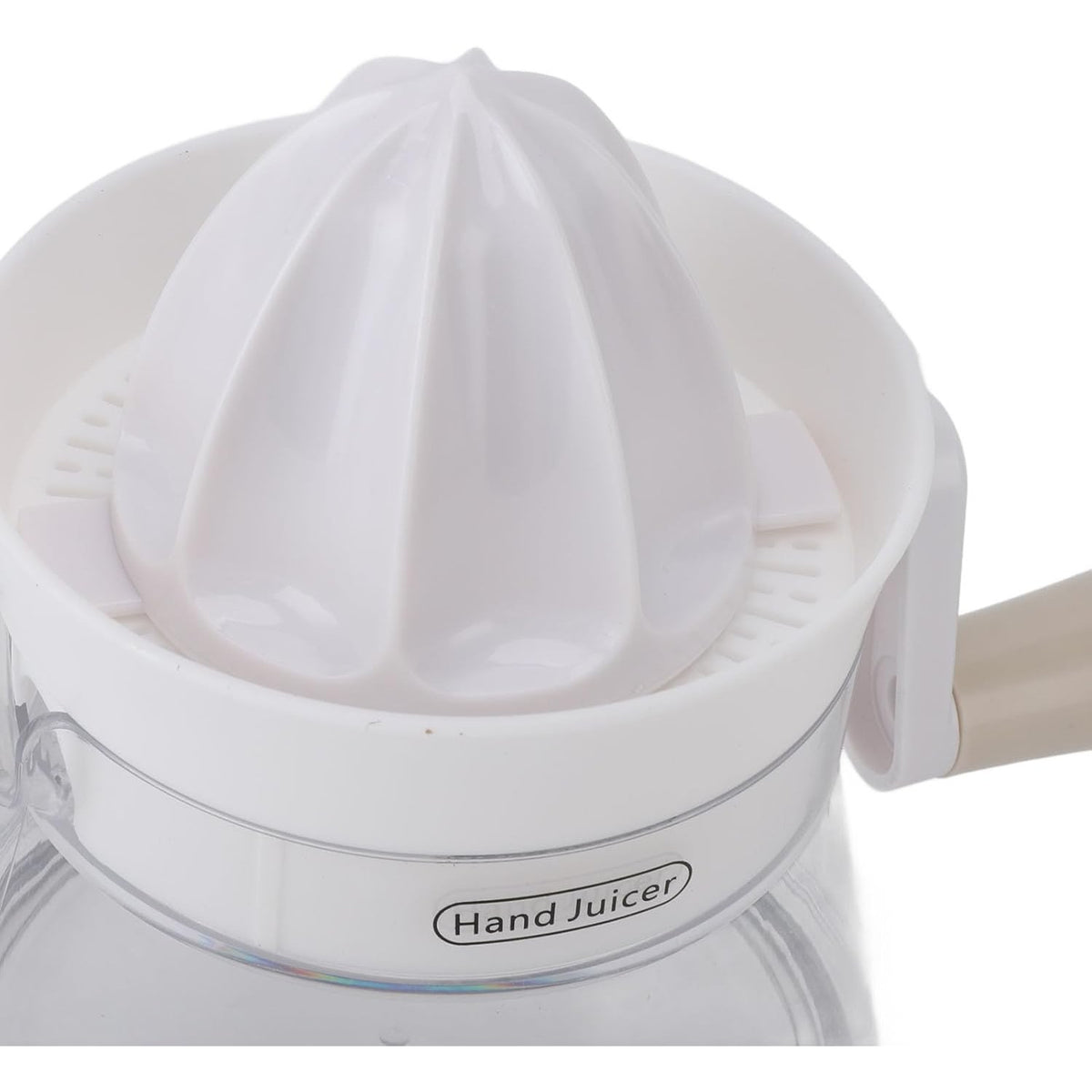 Storcător de Citrice Manual, Vas de Colectare cu Mâner Ergonomic, Plastic Rezistent, 16.5 x 13 cm, Transparent/Alb