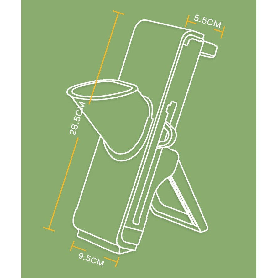 Feliator Legume Multifunctional, Razatoare pentru Bucatarie si Taietor Cartofi, Design Pliabil cu Presa Manuala, Material PP si PET, 23.5x9.5x5.5 cm, Gri