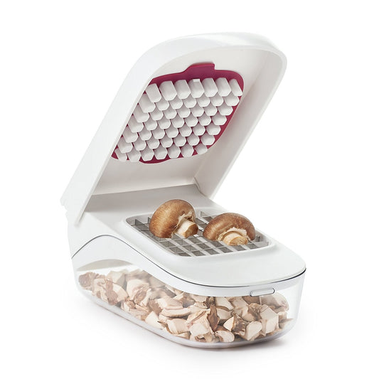 Feliator pentru Legume si Fructe, Presa Manuala pentru Cartofi Pai, Design Ergonomic cu Lame din Otel Inoxidabil, Material ABS, 20x12.5x10 cm, Alb