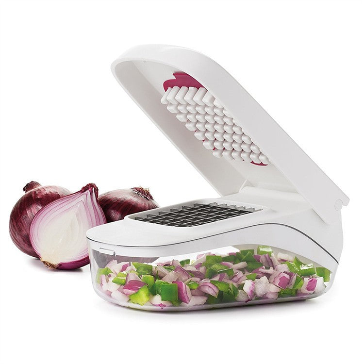 Feliator pentru Legume si Fructe, Presa Manuala pentru Cartofi Pai, Design Ergonomic cu Lame din Otel Inoxidabil, Material ABS, 20x12.5x10 cm, Alb