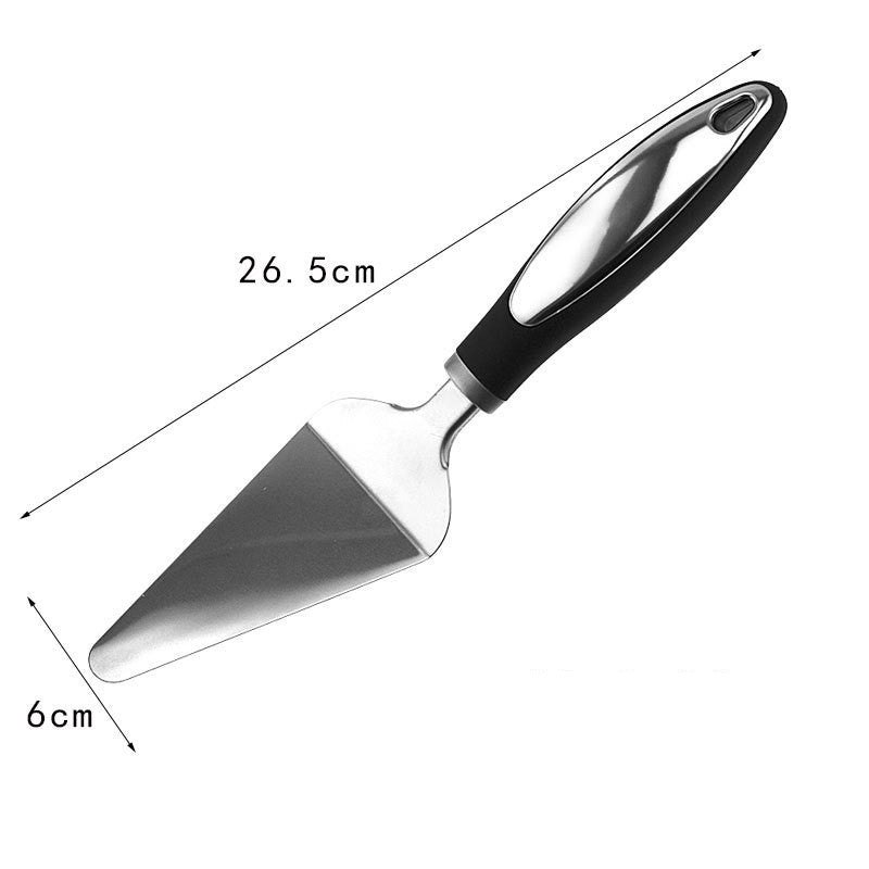 Set 2 Ustensile Pizza cu Feliator si Lopatica, Otel Inoxidabil, Maner Antiderapant Ergonomic, 26.5 x 8 x 3 cm, Negru