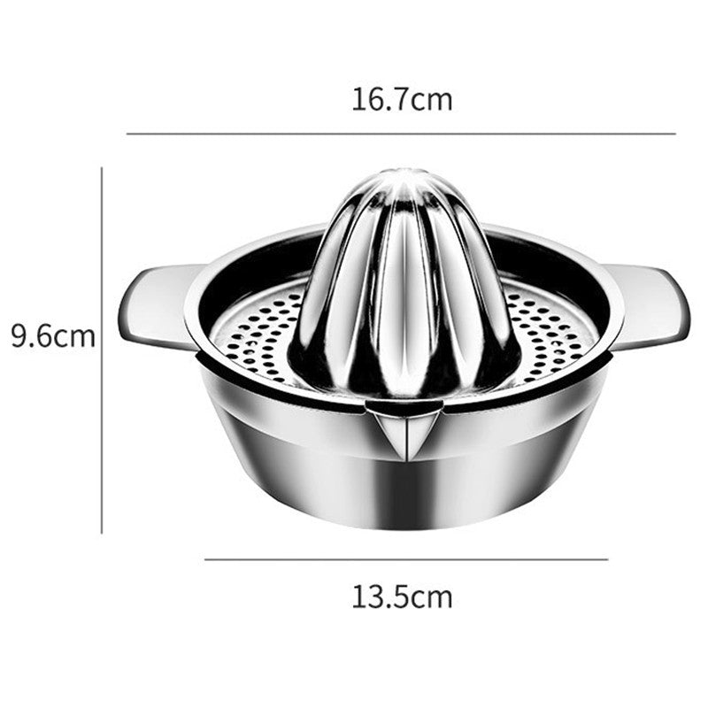 Storcator de Citrice Manual, Presa pentru Fructe, Design Ergonomic, Otel Inoxidabil, 16 x 7 x 13 cm, Argintiu