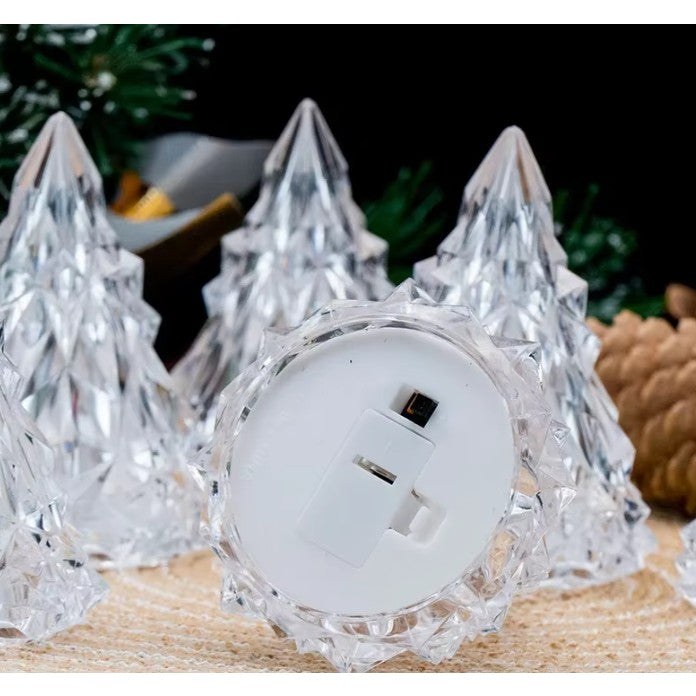 Lampa de Veghe Model Iceberg, Lumina Calda Ambientala, Design Modern Minimalist, Plastic Transparent, Alimentare cu Baterii, 6.5x8 cm
