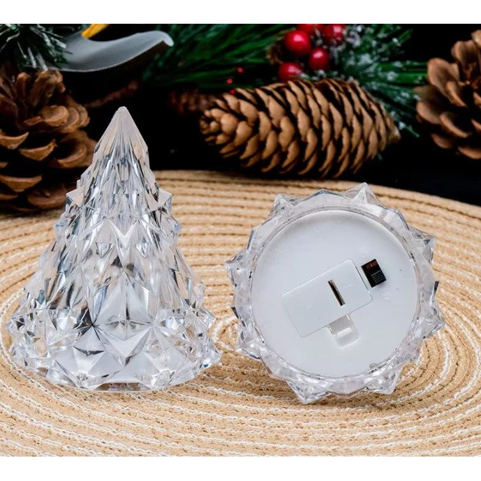 Lampa de Veghe Model Iceberg, Lumina Calda Ambientala, Design Modern Minimalist, Plastic Transparent, Alimentare cu Baterii, 6.5x8 cm