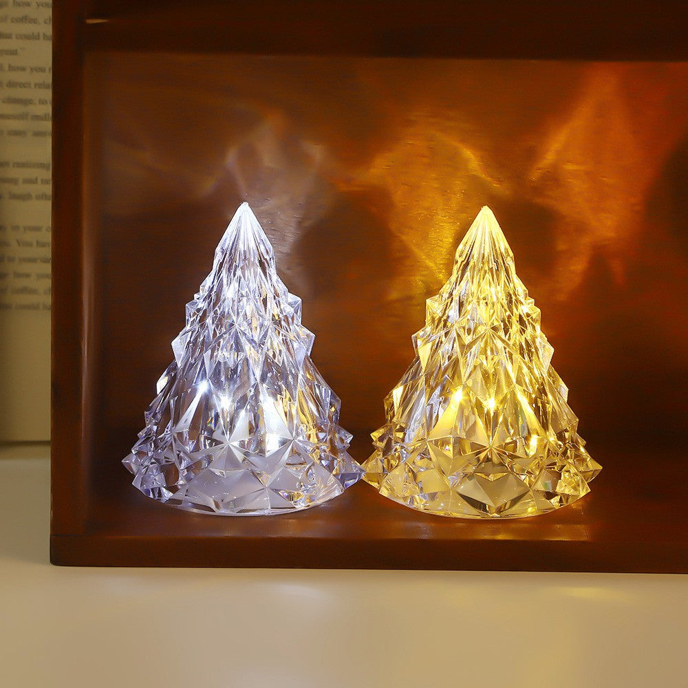 Lampa de Veghe Model Iceberg, Lumina Calda Ambientala, Design Modern Minimalist, Plastic Transparent, Alimentare cu Baterii, 6.5x8 cm