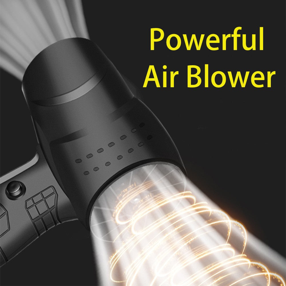 Suflanta de Aer Multifunctionala Portabila, Acumulator Dual 1500 mAh, 21V, 25000 RPM, pentru Curatare Auto, Gradina si Gratar, cu Incarcator inclus, Negru