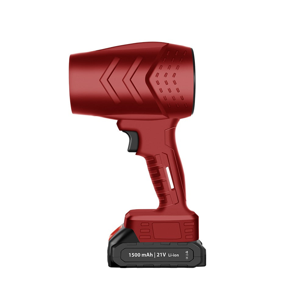 Suflanta Aer Multifunctionala Portabila, Curatare Frunze si Praf, 25000 RPM, 21V, Kit cu 2 Acumulatori 1500 mAh si Incarcator, Visiniu