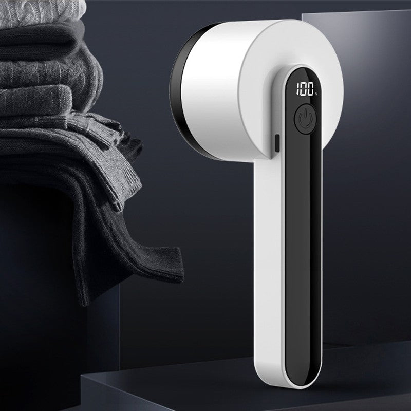 Aparat Pentru Curatat Scame Si Par, Trimmer Textil Cu Lame Din Otel Inoxidabil, Maner Ergonomic, Incarcare USB, Alb