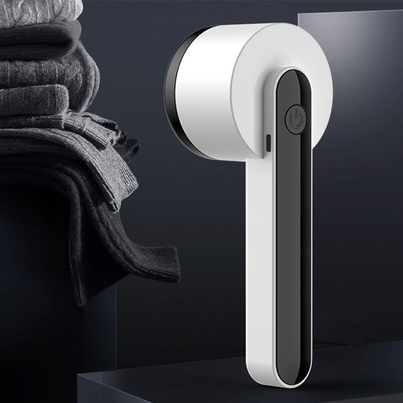 Aparat Pentru Curatat Scame Si Par, Trimmer Textil Cu Lame Din Otel Inoxidabil, Maner Ergonomic, Incarcare USB, Alb