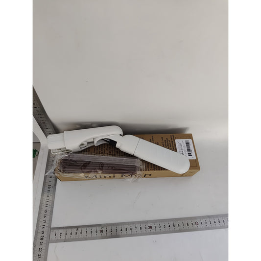 Mop Plat cu Pulverizare si Recipient pentru Solutii, Mini Mop Portabil pentru Geamuri si Interior Auto, Sistem de Stoarcere Integrat, Maner Scurt, Plastic, 15.5 x 15.5 x 12.5 cm, Alb