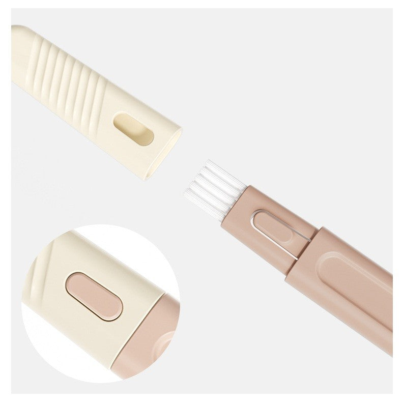 Set Curatare Biberoane si Accesorii, Kit Portabil cu Suport de Uscare, Peri din Silicon si ABS, Cutie Organizatoare Inclusa, 7 Piese, 20 x 9.5 cm, Roz