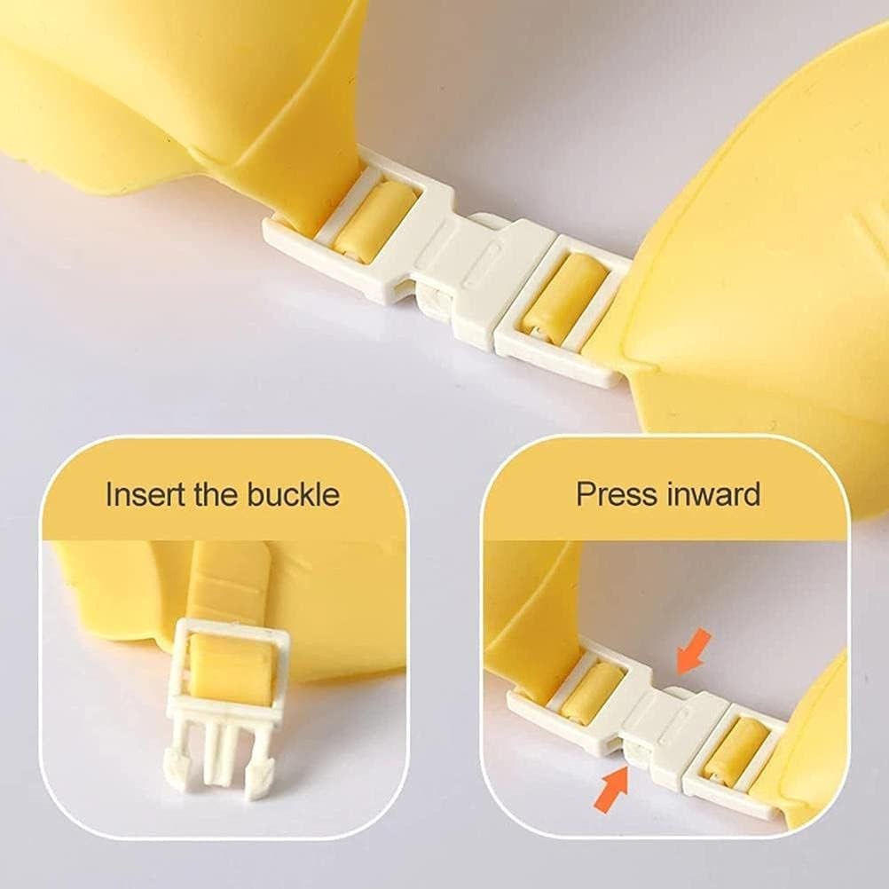Fippy Viziera de Protectie Baie pentru Copii si Bebelusi, Protectie Ochi si Urechi Impotriva Samponului, Model Coroana, Banda Ajustabila, Material TPE si PP, Galben