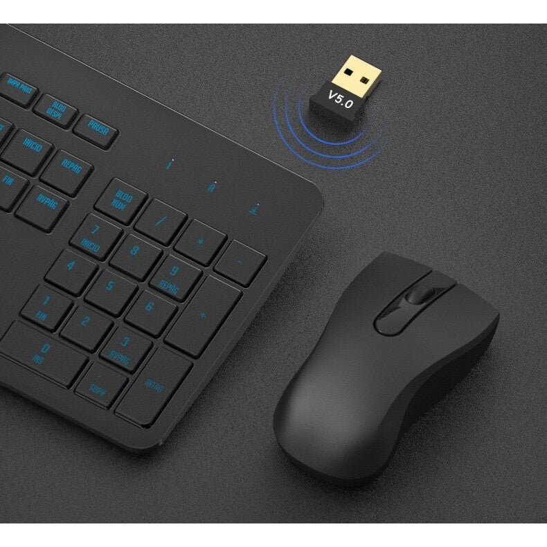 Adaptor Bluetooth 5.0 Wireless pentru PC si Laptop, Interfata USB, Viteza 20 Mbps, Raza de Actiune 10-20 m, Negru